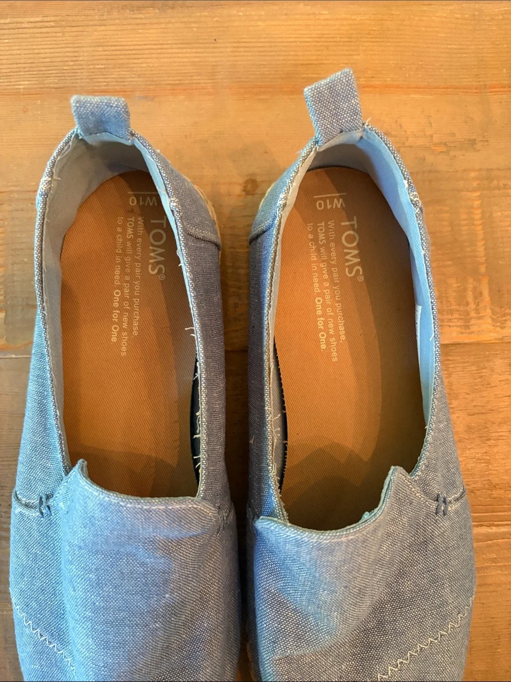 TOMS Chambray Blue Espadrille